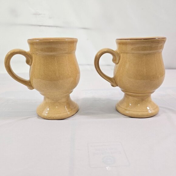 Pfaltzgraff America MAFA Folk Art Pedestal 9 Oz Footed Stoneware Mug – Set of 2 - Picture 14 of 16